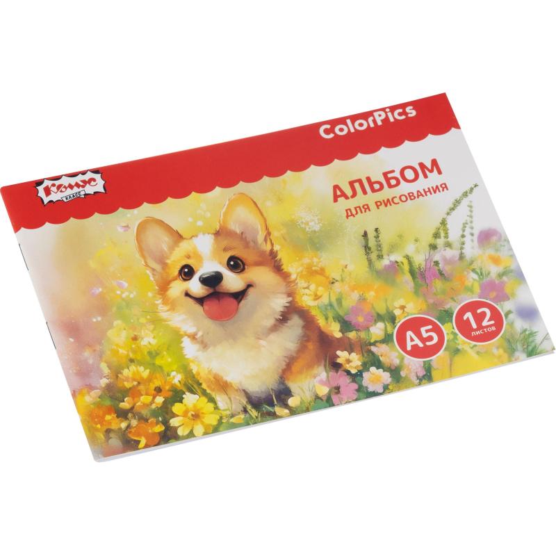Альбом для рисования Комус Класс ColorPics, А5, 12 листов, скрепка в асс