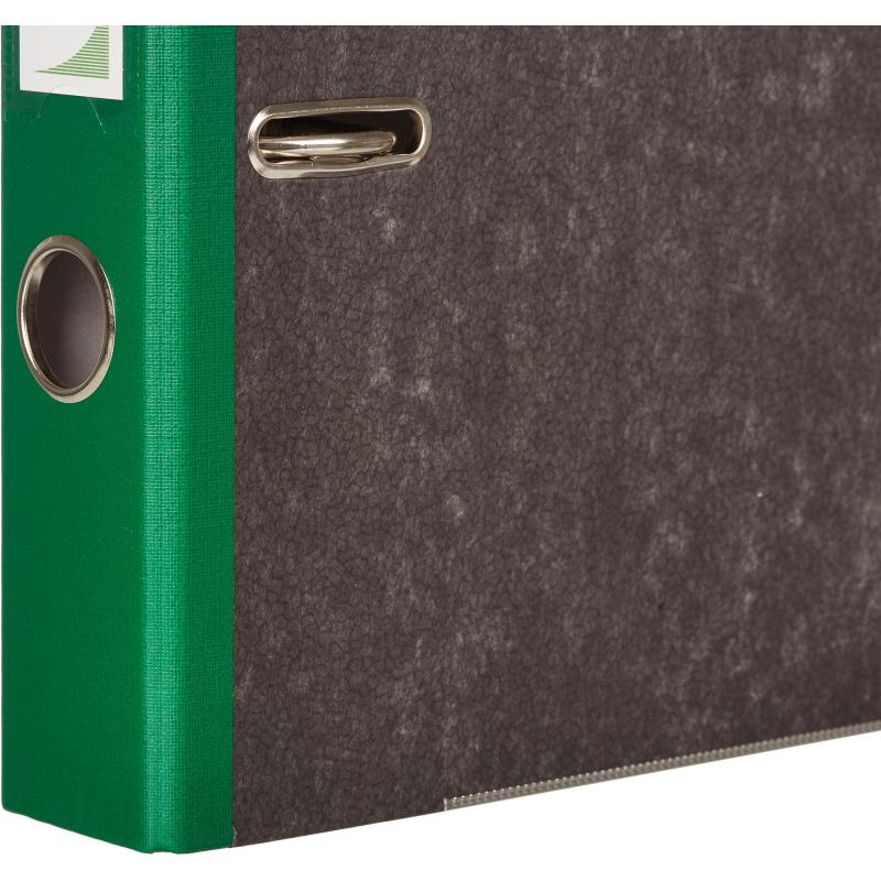 Папка-регистратор Комус мрамор.карт 50мм зел. кореш,бум/бум,карм.кор,мет.уг