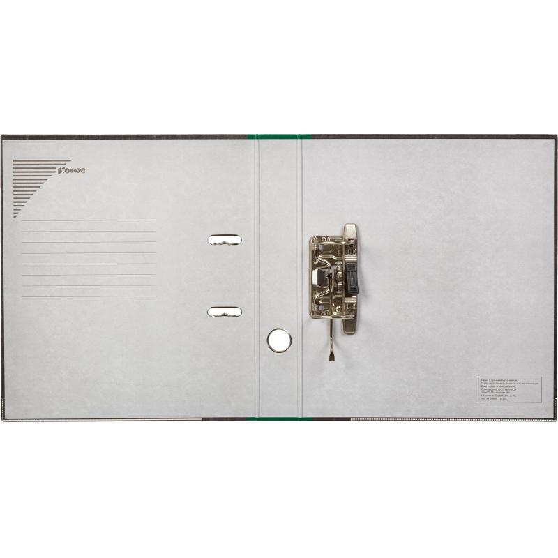 Папка-регистратор Комус мрамор.карт 50мм зел. кореш,бум/бум,карм.кор,мет.уг