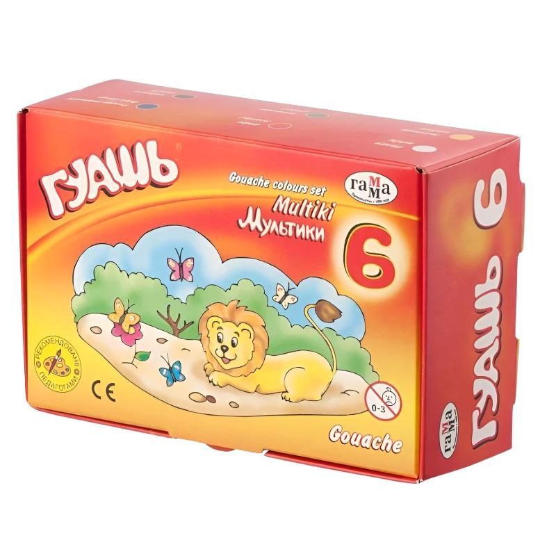 Гуашь Гамма Мультики 6цв 20мл