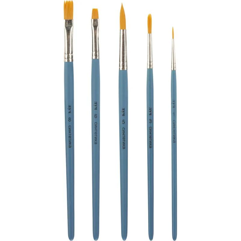 Набор кистей Классика цв.5штСИНТЕТИКА(круглые№1,3,5;плоские№6,8)33С 2182-08