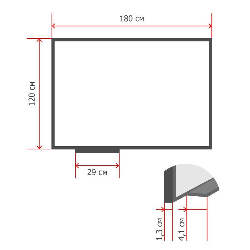 Доска магнитно-маркерная Attache Economy 120х180см лак, алюм.рама