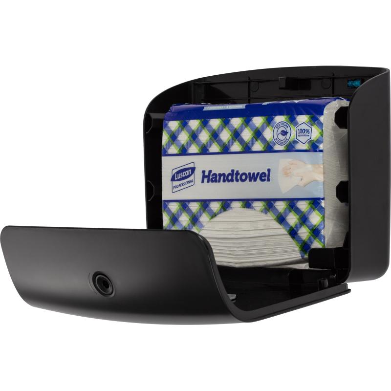 Диспенсер для полотенец лист Luscan Prof Etalon Z-слож черный 151060