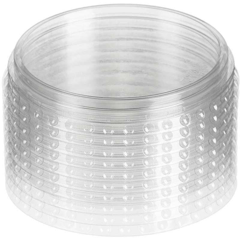 Крышка для стакана d95мм плоская без отверстия ПЭТ 1000шт/кор