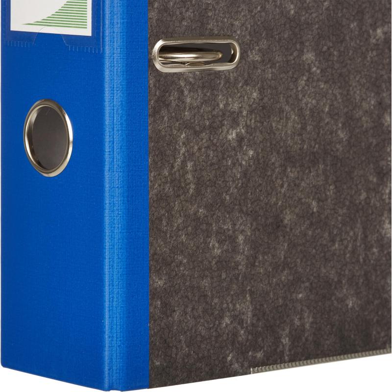 Папка-регистратор Комус мрамор.карт 75мм син кореш,бума/бум,карм.кор,мет.уг