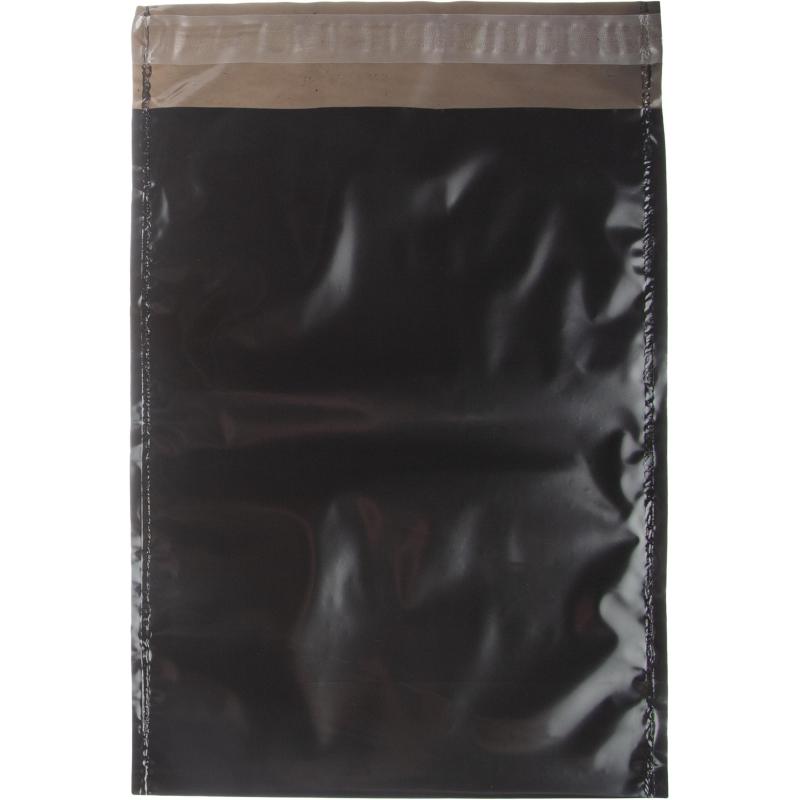 Курьер-пакет п/э без печати, без КСД черный 360х500+40, 50 мкм, 250 шт/уп