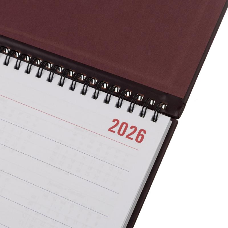 Планинг датированный 2026 ATTACHE 57л, 405х145, Каньон, бордовый