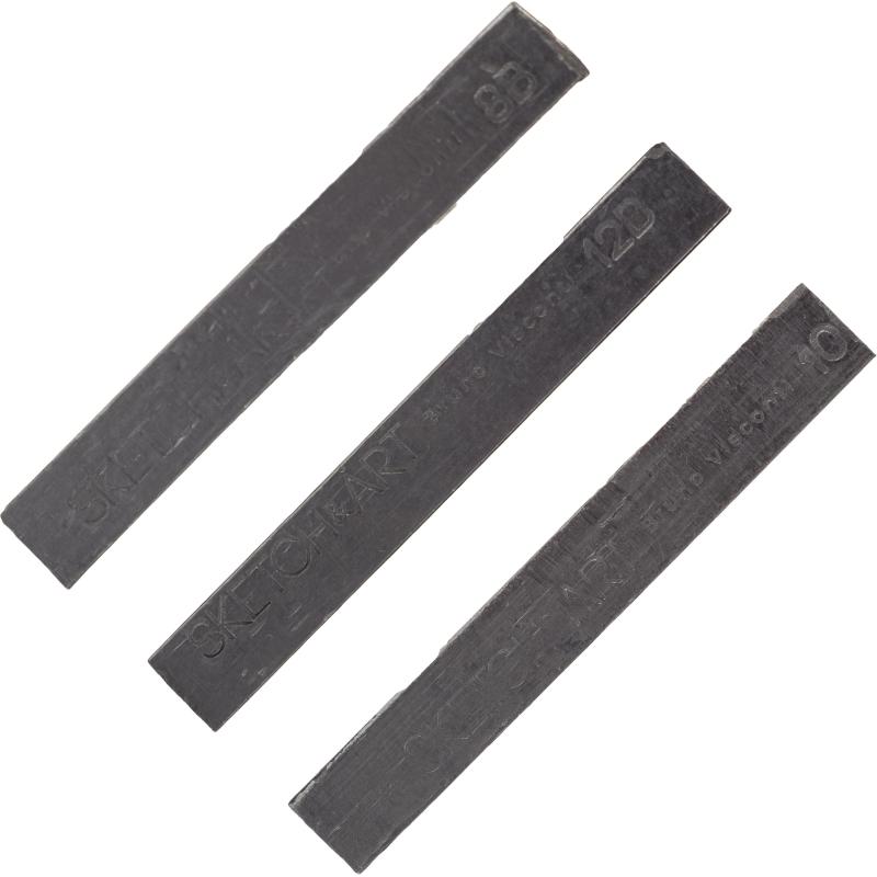 Набор графита прессованного SKETCH&ART 8B,10B,12B черный 3шт/наб 25-004