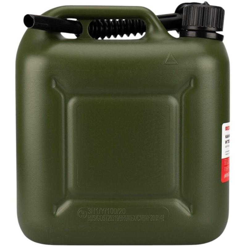 Канистра для ГСМ и тех. жидк., вертик.,10л, пласт,усиленная REXANT 80-0205