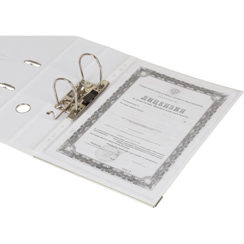 Папка-регистратор Комус Экономи 75мм белый жасмин,ПБП1,карм.кор.,мет.уг