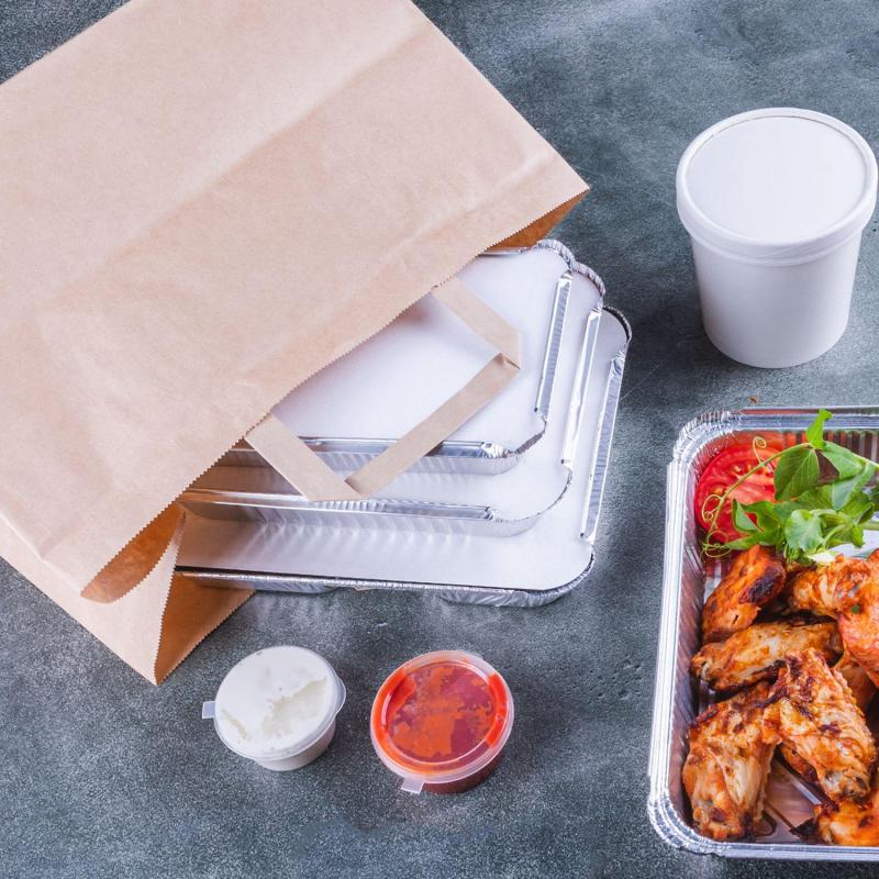 Пакет бумажный 320х200х220мм, 70 гр/м2,с плоскими ручками,крафт,300 шт/уп