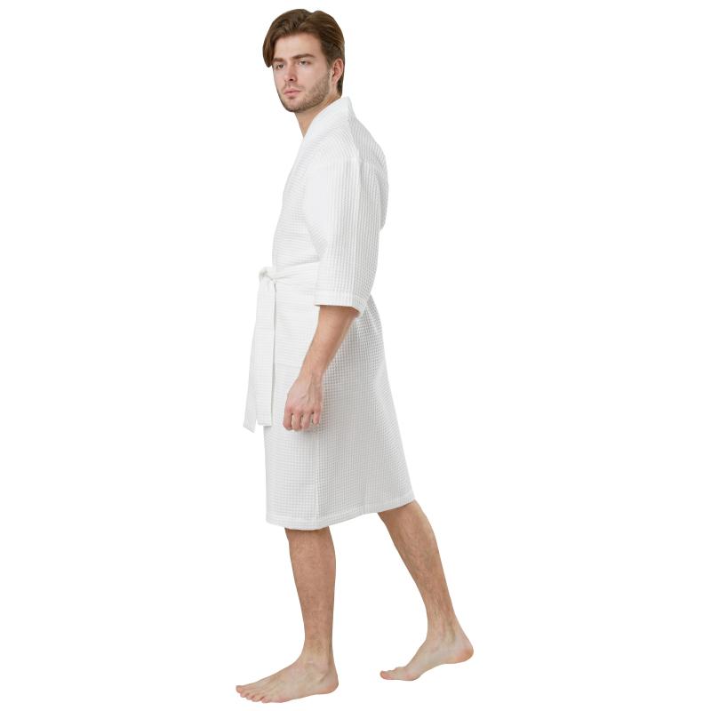 Халат вафельный Luscan Кимоно размер 54-56, белый