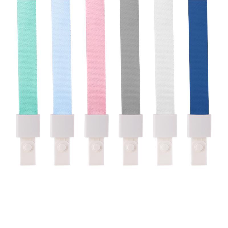 Держатель для бейджа Deli 8352,шир.тесьмы 1см,замок на кнопке,голуб,12шт/уп