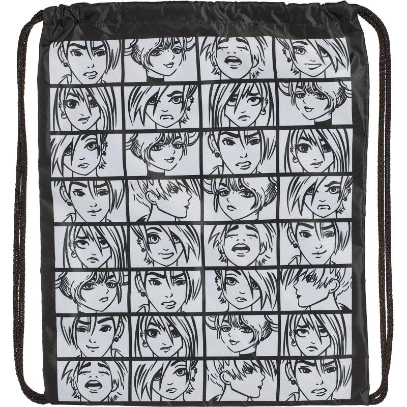 Мешок для обуви Аниме Комикс, 1 ручка,светоотр,51х41