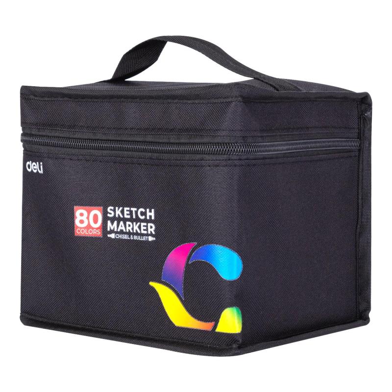 Набор маркеров для скетчинга Deli 80цв. двухстор., E70806-80