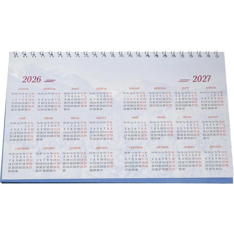 Календарь-домик настольный 2026, Горы и водопады,спир,14л,115г,210х120,2400