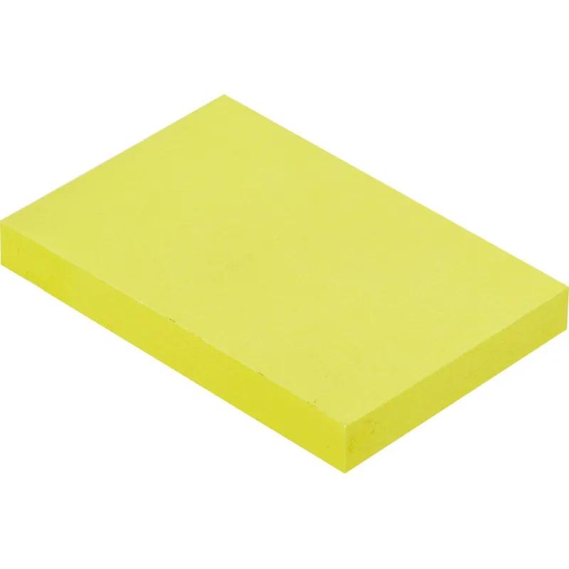 Стикеры с клеев. краем 76х51, неон, желтый  100л