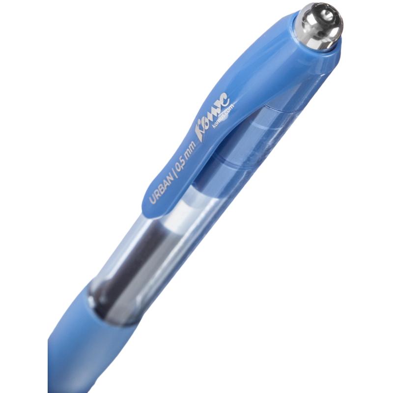 Ручка гелевая автомат. Комус Urban, синий ст., автом., с манжеткой