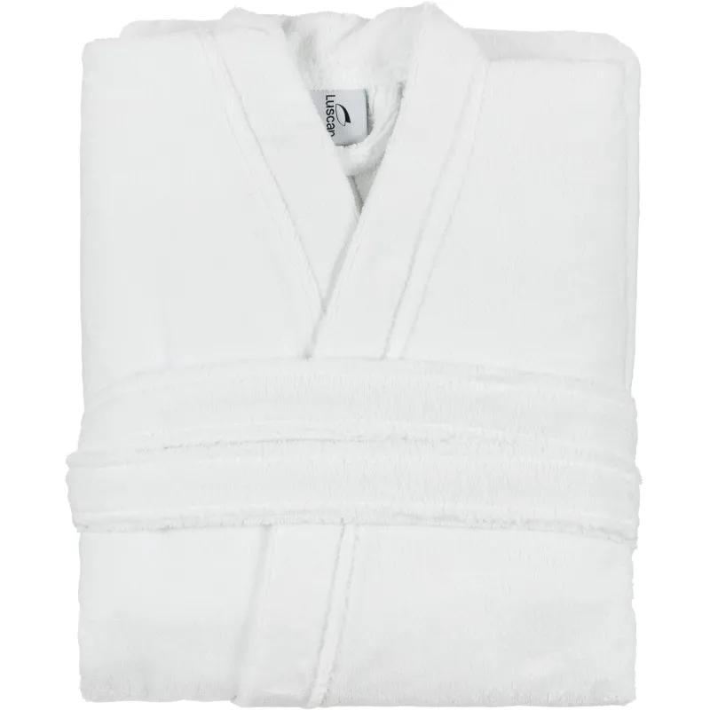 Халат банный микровелюр Luscan, 52, 300 гр/м2, Отель белый