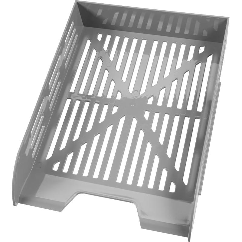 Лоток горизонтальный для бумаг Выбор есть сетчатый непрозрачный серый