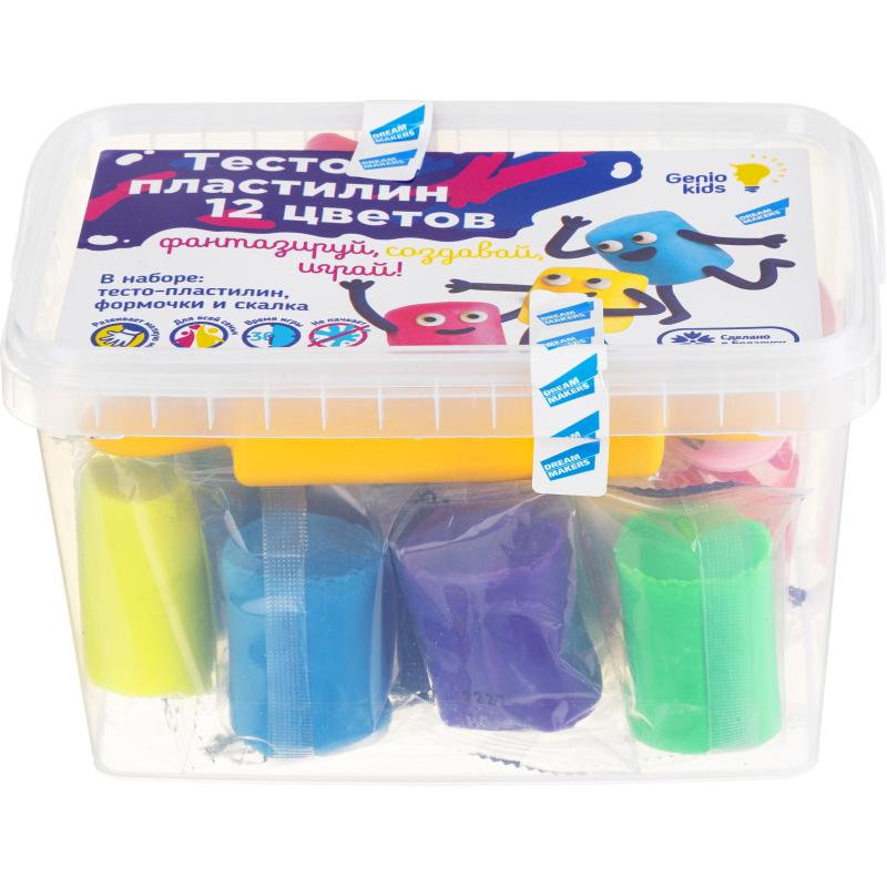 Набор для лепки Тесто-пластилин 12 цветов (по 50 гр), TA1068V