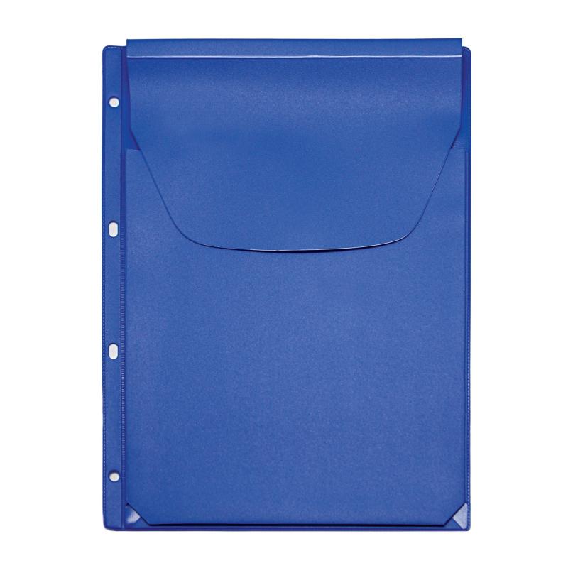 Файл-вкладыш А4 300  мкм Комус, с кла паном, цветная 3 шт. уп