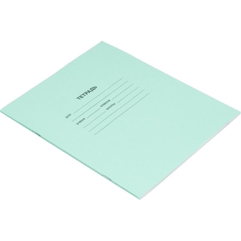Тетрадь в зеленом офсете 18л.,  линия, штука, внутр.блок 100% белизна