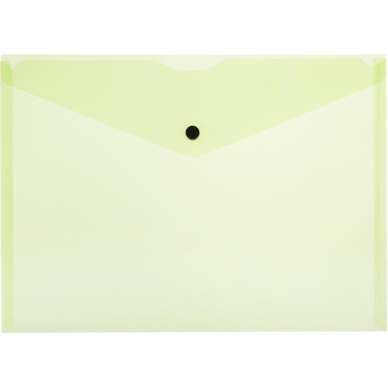 Папка-конверт на кнопке Attache Neon А4 180мкм 8шт/уп оранж,жлт,салат,роз