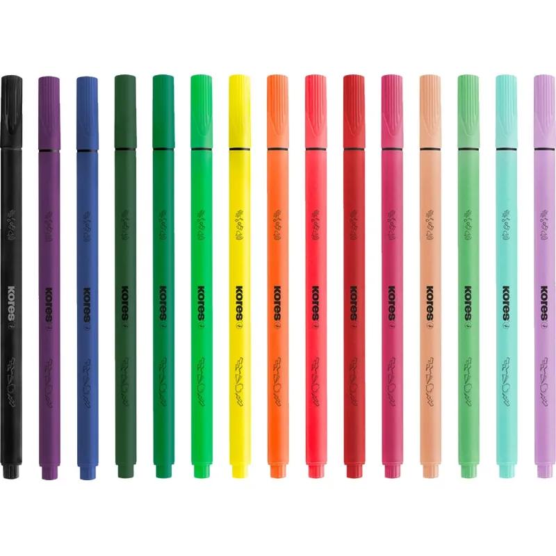 Фломастеры K-BEATS наб 15цв в коробке,пастель,неон.цв