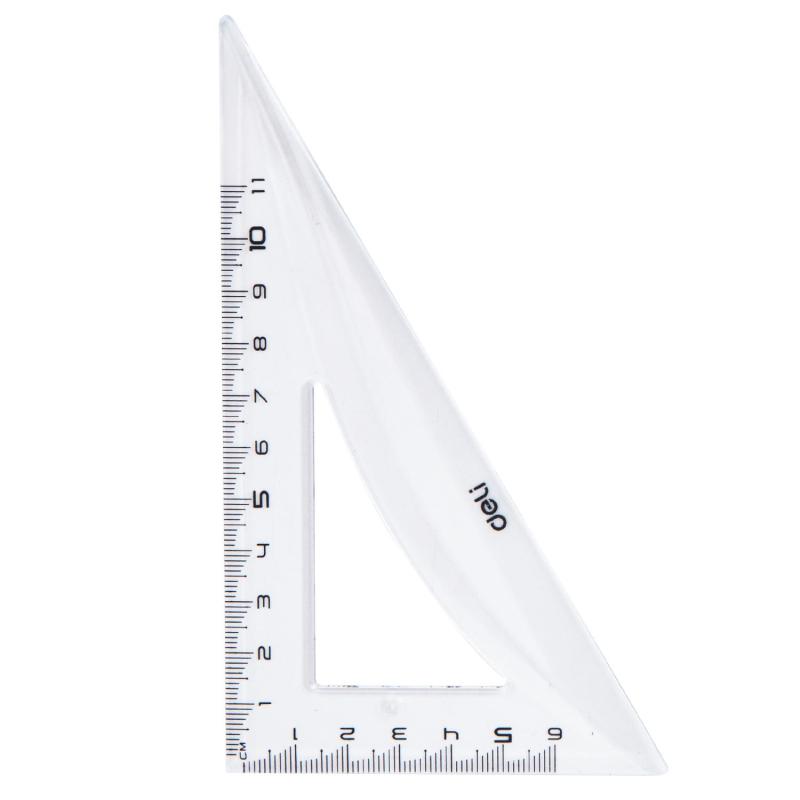 Набор чертежный Deli EG00412 средн:лин 20см,угольн 11 и8см,трансп12см,прозр