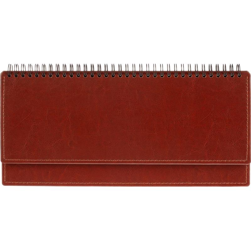 Планинг датированный 2026, коричн, 303х150 мм, 120стр, Agenda