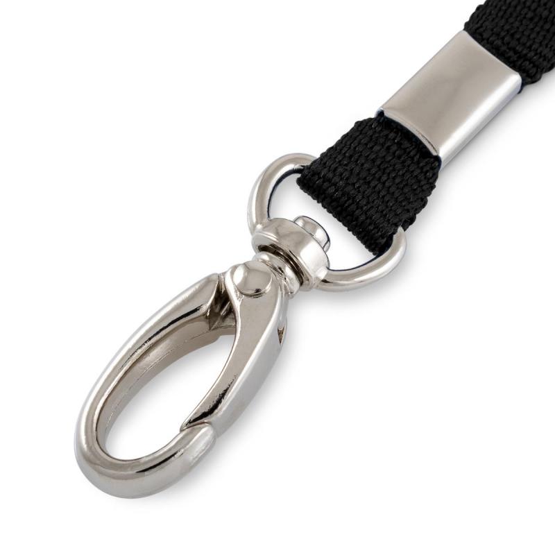 Держатель для бейджа на карабине черный лента+карабин LLL107