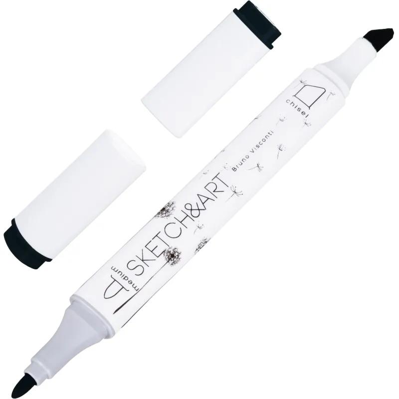 Маркер для скетчей двусторонний SKETCH&ART черный 22-0115