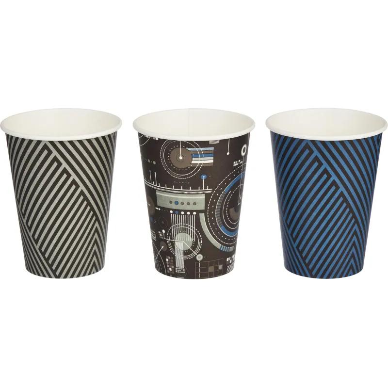 Стакан одноразовый бум 1-сл 350 мл d-90мм Механизмы (MIX) 50шт/уп