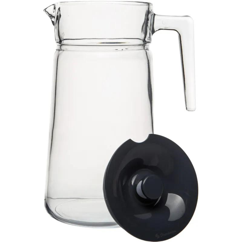 Кувшин СИТИ 2000 мл, серая пластиковая крышка,стекло, 6шт/уп
