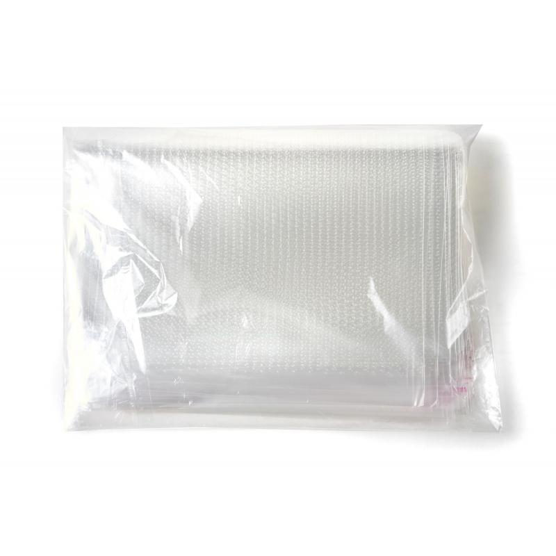 Пакет БОПП 250x350мм+40мм клапан со скотчем 30мкм с перфорацией 100 шт/уп