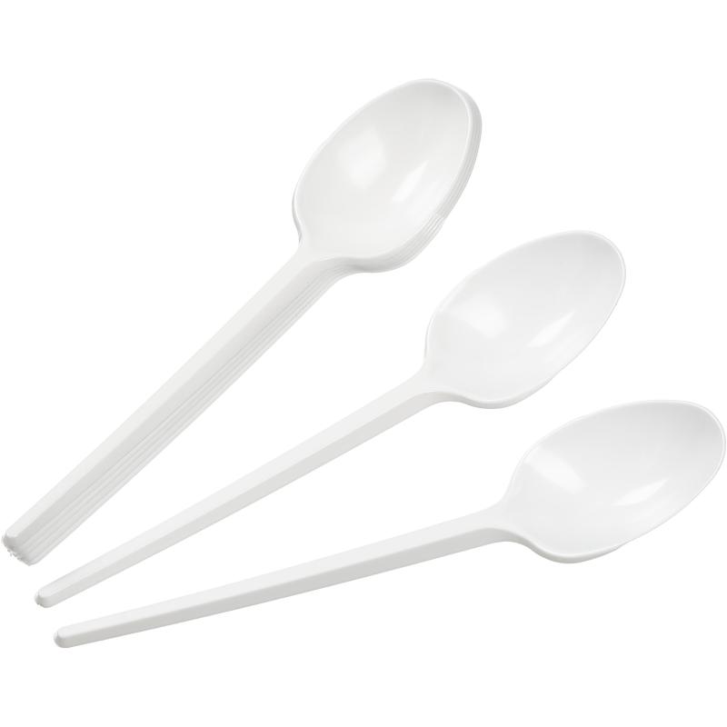 Ложка одноразовая столовая 165мм, ПС, белая, 2800шт/кор