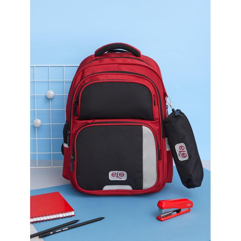 Рюкзак школьный Комус Класс case бордовый, пенал, 2 отд,40.5x29.5x14.5(16')