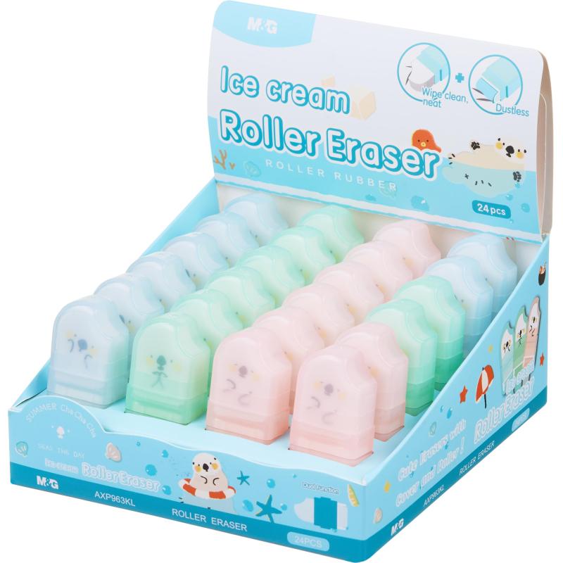 Ластик M&G Summer Cha Cha, с роллером, в ассортименте
