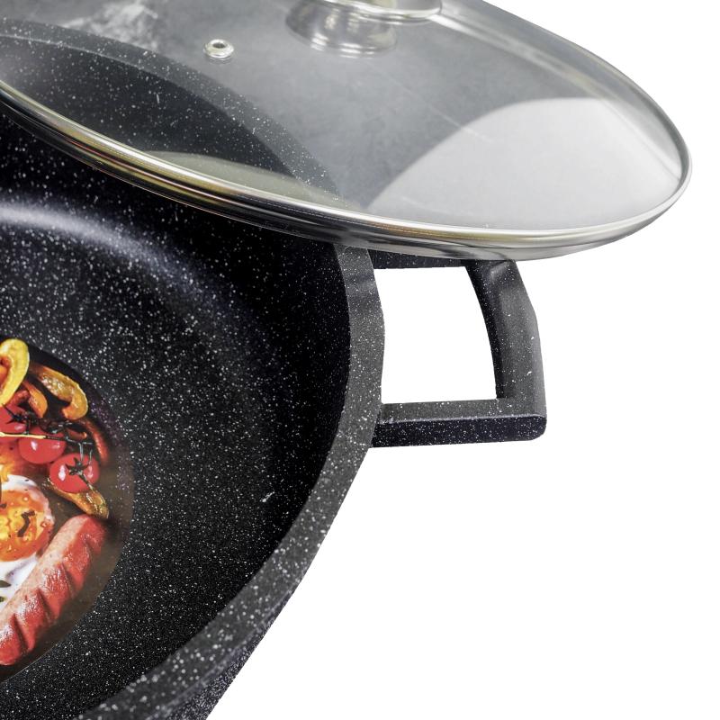 Жаровня 28см с крышкой Panairo Raitens induction, индукция