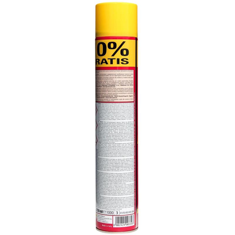 Полироль -очиститель салона  PLAK  750 мл (аэр.),  Лимон 5160