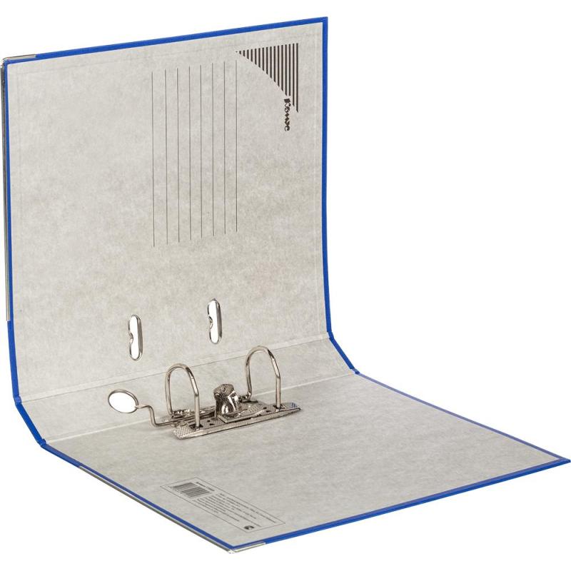 Папка-регистратор Комус Экономи 50мм синяя, ПБП1, карм.кор., мет.уг