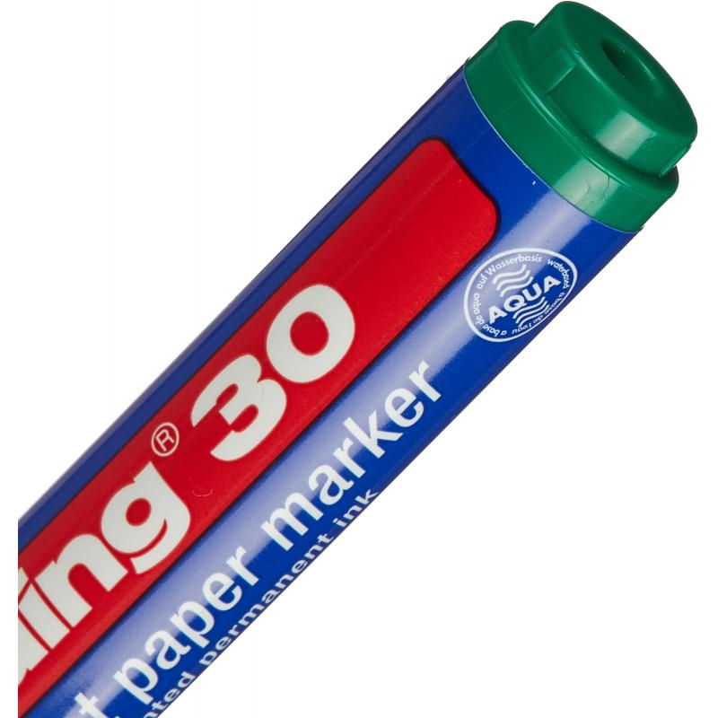 Маркер перманентный пигментный EDDING E-30/004 зеленый 1,5-3мм круг. након