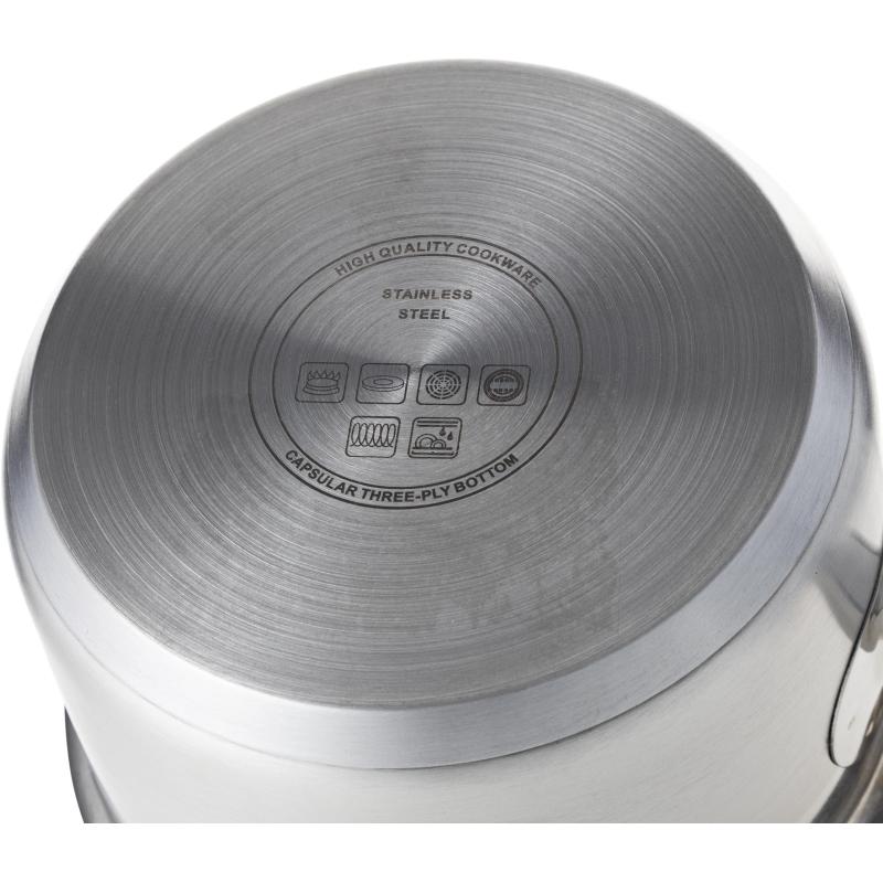 Сотейник 2л, нержавеющая сталь, тройное дно, d=175, h=103, индукция