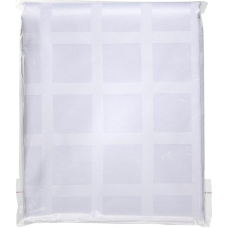 Скатерть Luscan Журавинка 145х180см (88%ПЭ, 12%хлопок) рис квадрат, белый