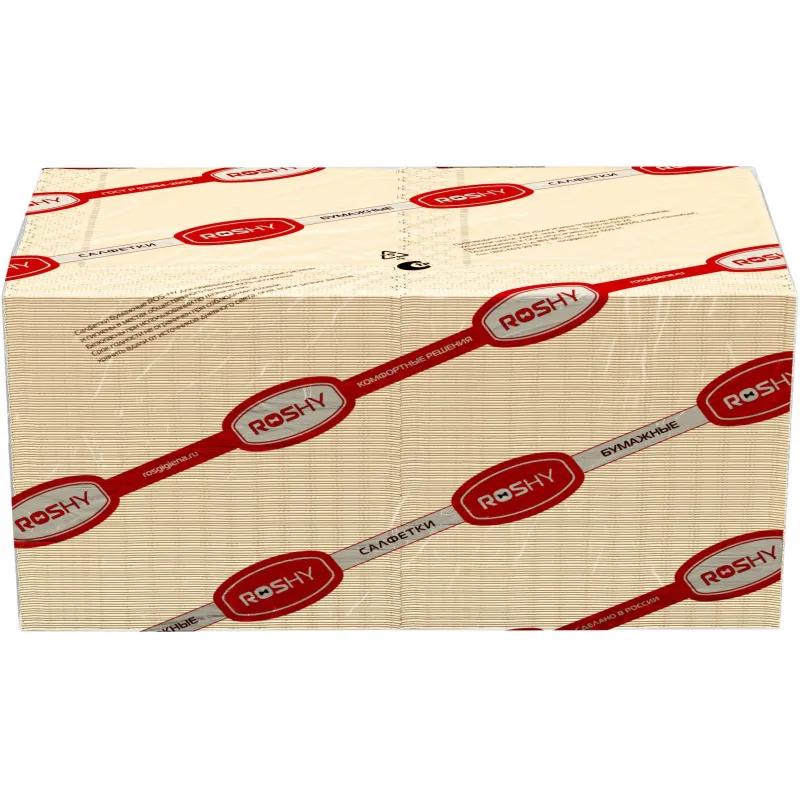 Салфетки бумажные 2сл 23х24 см шампань 250 шт/уп