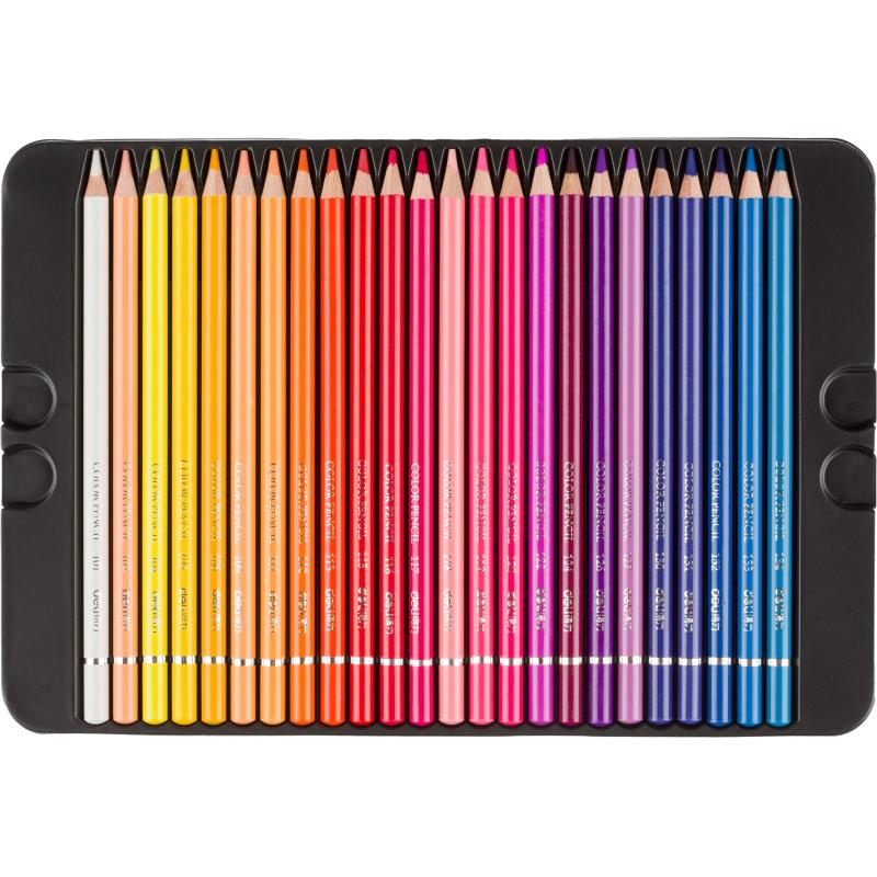 Карандаши цветные Deli липа 48 цв/наб мет.кор. 6567