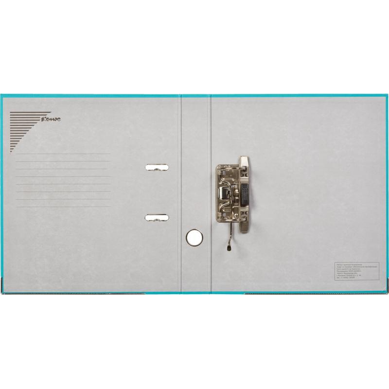 Папка-регистратор Комус Экономи 50мм бирюзовый тиффани,ПБП1,карм.кор,мет.уг