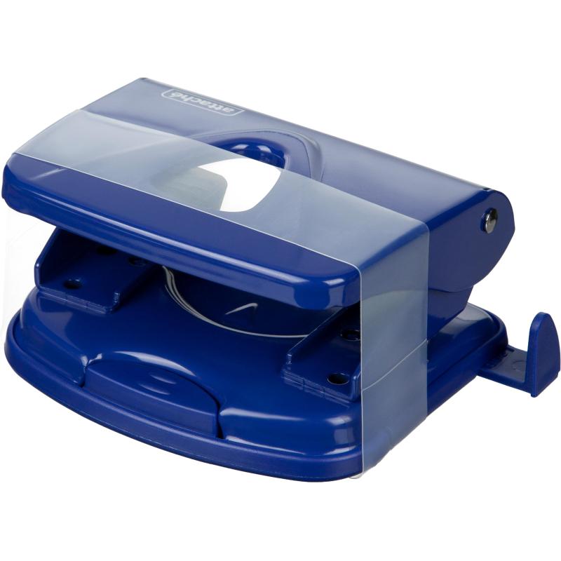 Дырокол Attache Symbol до 30 листов, линейка, металл, синий