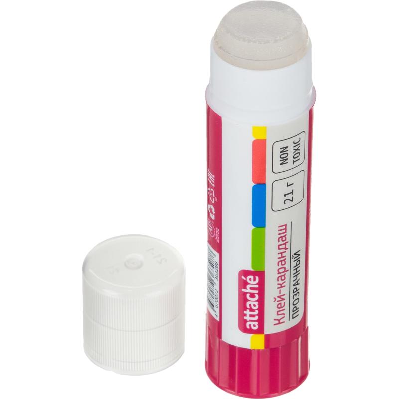 Клей-карандаш 21г Attache прозрачный